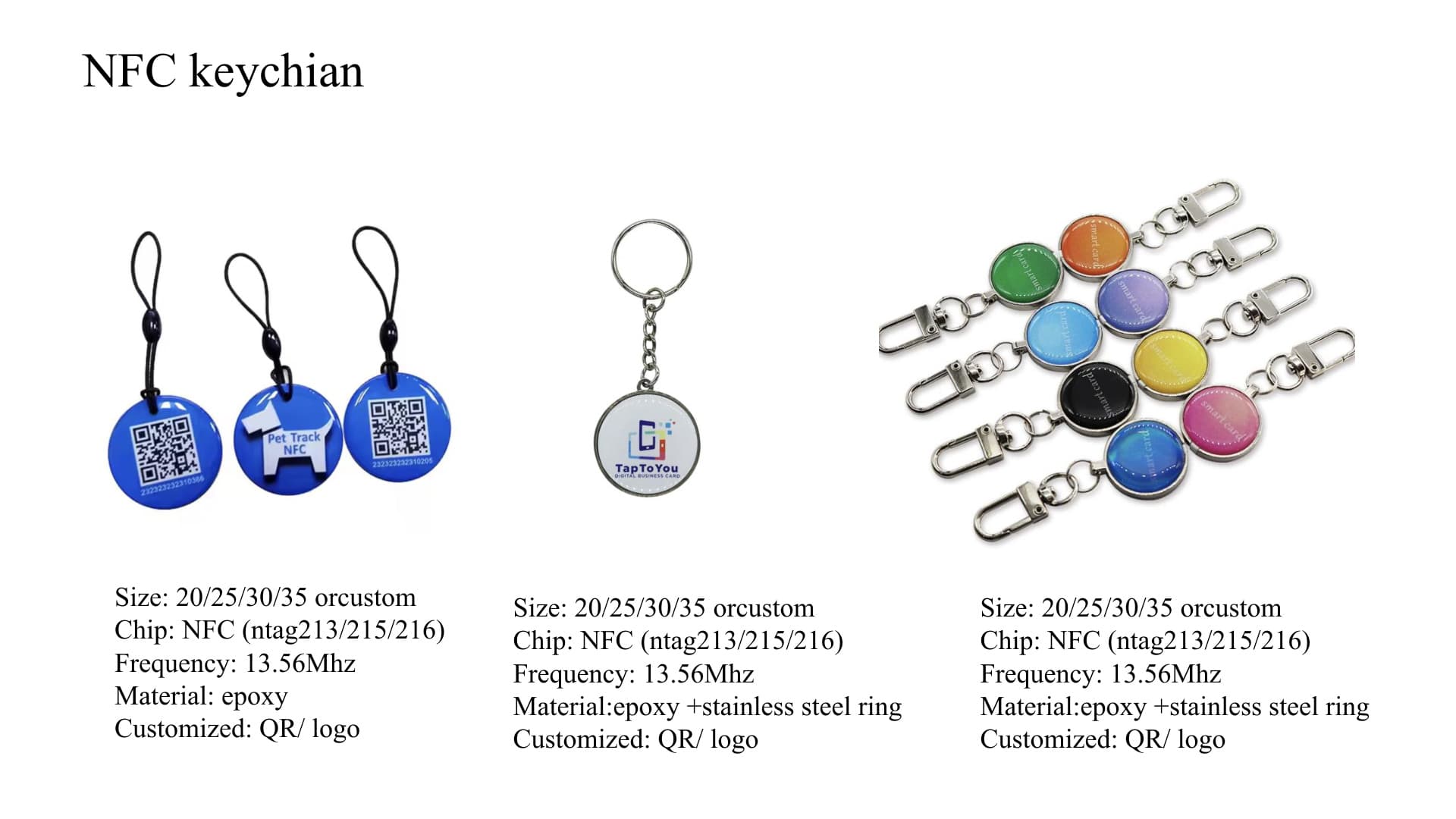 NFC Epoxy Keychain